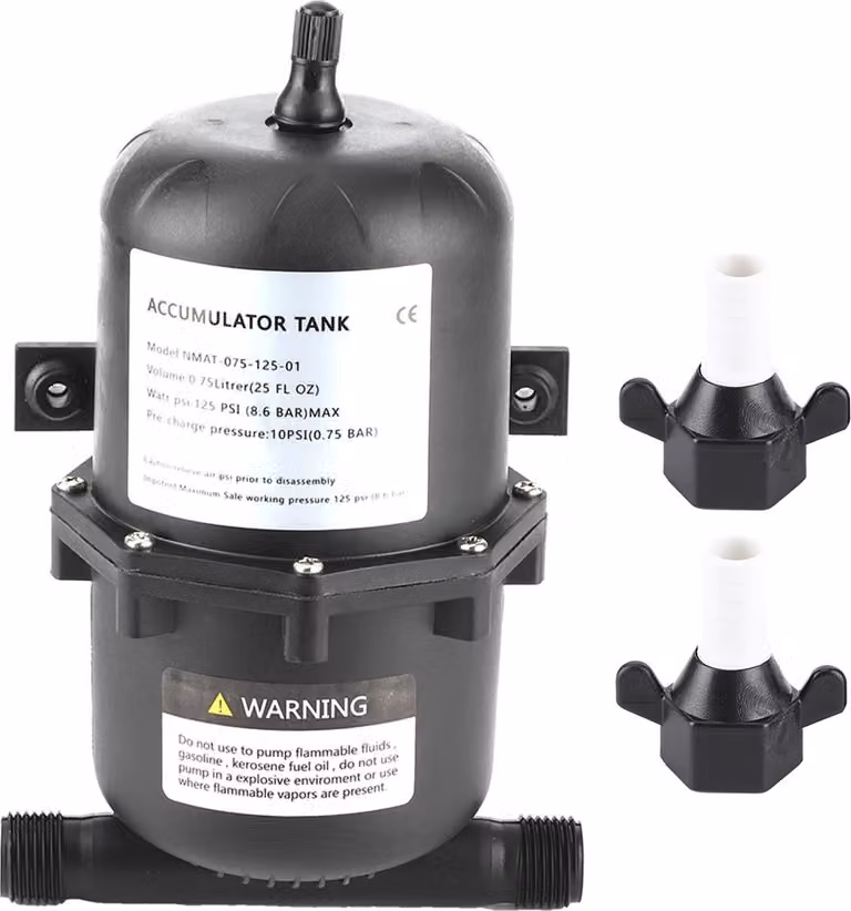 Accumulatore di pressione serbatoio dell'acqua pompa di controllo del flusso 0,75 l 125psi a tenuta stagna per camper barca marina