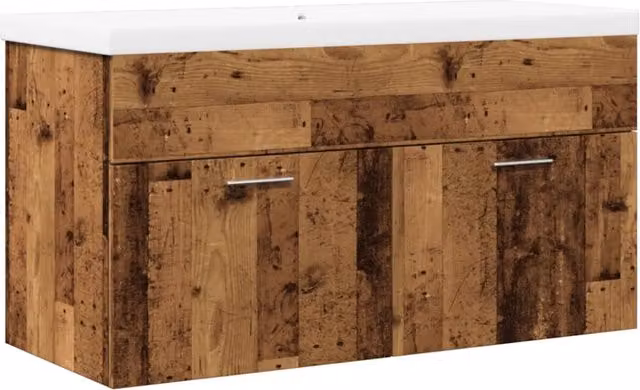 Mobile da Bagno con Lavabo | Armadio Lavabo Integrato Legno Antico