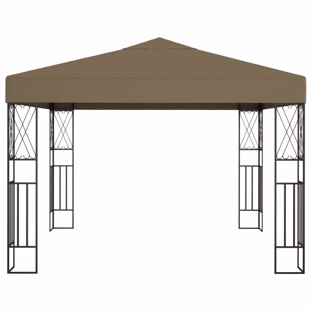 Gazebo 3x3 m Grigio Talpa in Tessuto