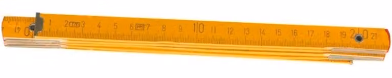 Top Tools Metro a nastro pieghevole in legno 2 m, giallo