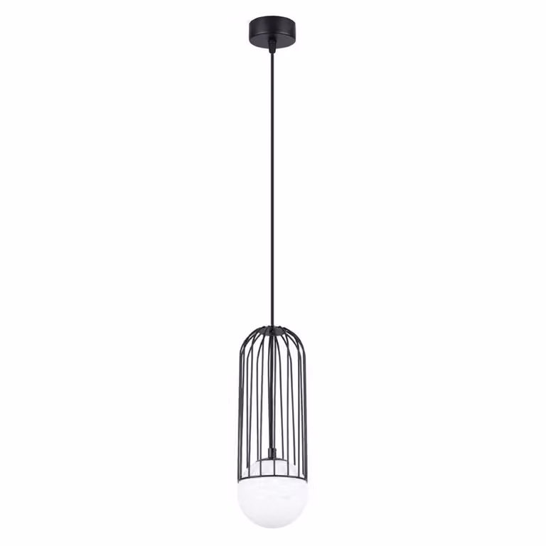 Lampada a sospensione BRINA 1 nero 1xG9 8W acciaio 115x12x12cm Sollux Lighting