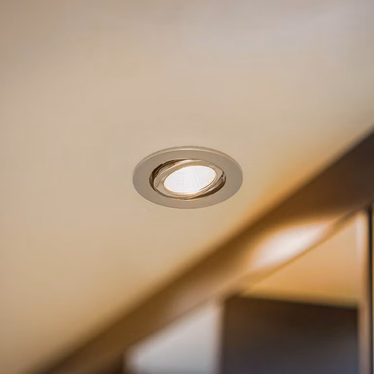 BRUMBERG spot incasso IP65 rotondo on/off cromo Einbaustrahler, Cromo / Argento, Corridoio, Alluminio, Downlight