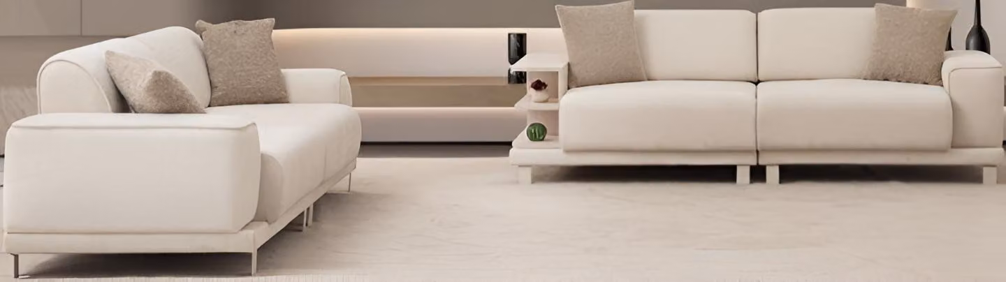 Beigefarbenes Luxuriöses Sofa-Set – Weiches 3-Sitzer Sofa für Ihr Wohnzimmer