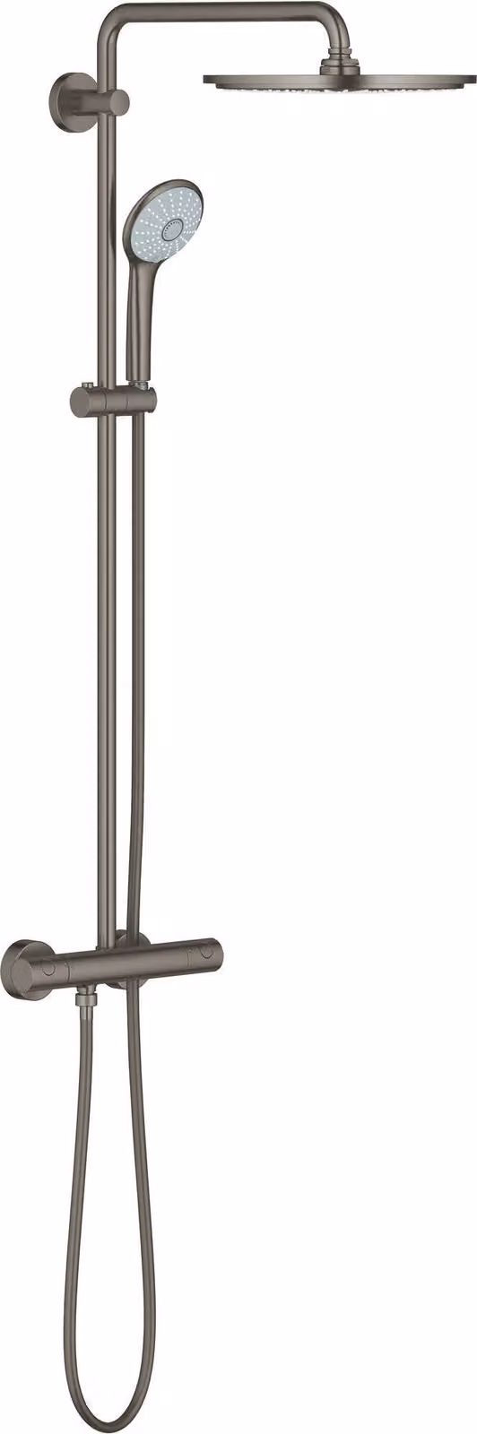 Sistema doccia con miscelatore termostatico GROHE Euphoria System antracite spazzolato 26075AL0