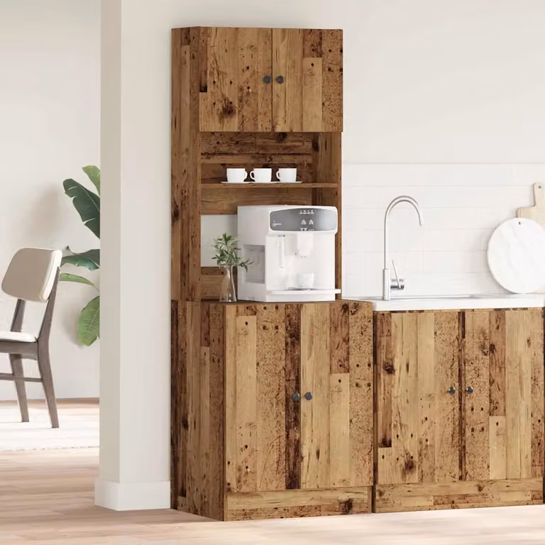 vidaXL Credenza da cucina moderna in legno color marrone L: 60 cm, P: 50 cm, H: 180 cm
