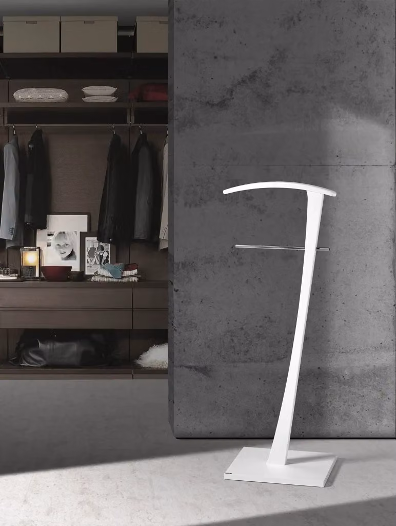 Servomuto Herdasa in legno di faggio bianco, stile moderno, L: 115 cm, P: 46 cm, H: 48 cm – 2