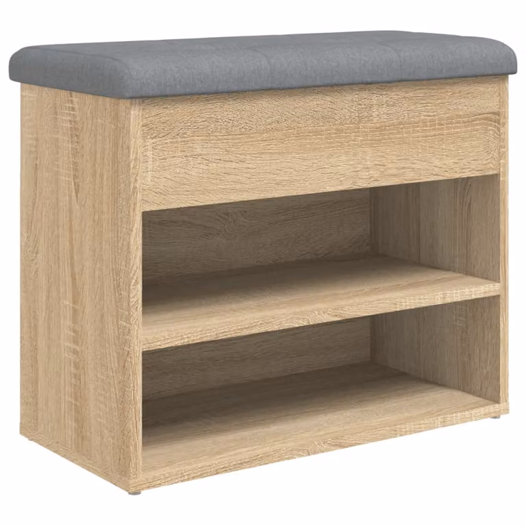 Panca Porta Scarpe Rovere Sonoma 62x32x50 cm Legno Multistrato