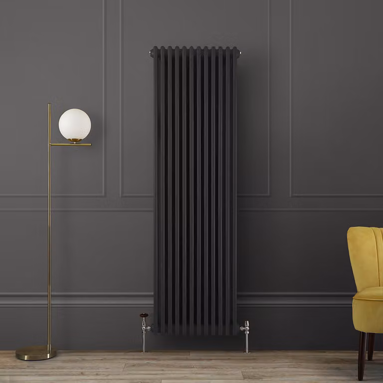 Radiatore Tradizionale Verticale a Doppia Colonna - Grigio (Carbon Grey) - 1800mm x 560mm - Regent by Hudson Reed