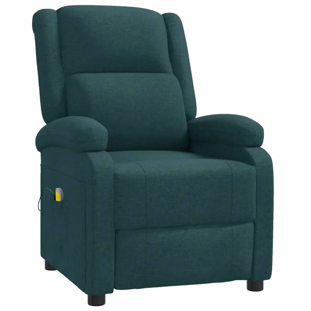 Poltrona relax reclinabile ad ala vidaXL in tessuto verde con struttura in legno e metallo – 2