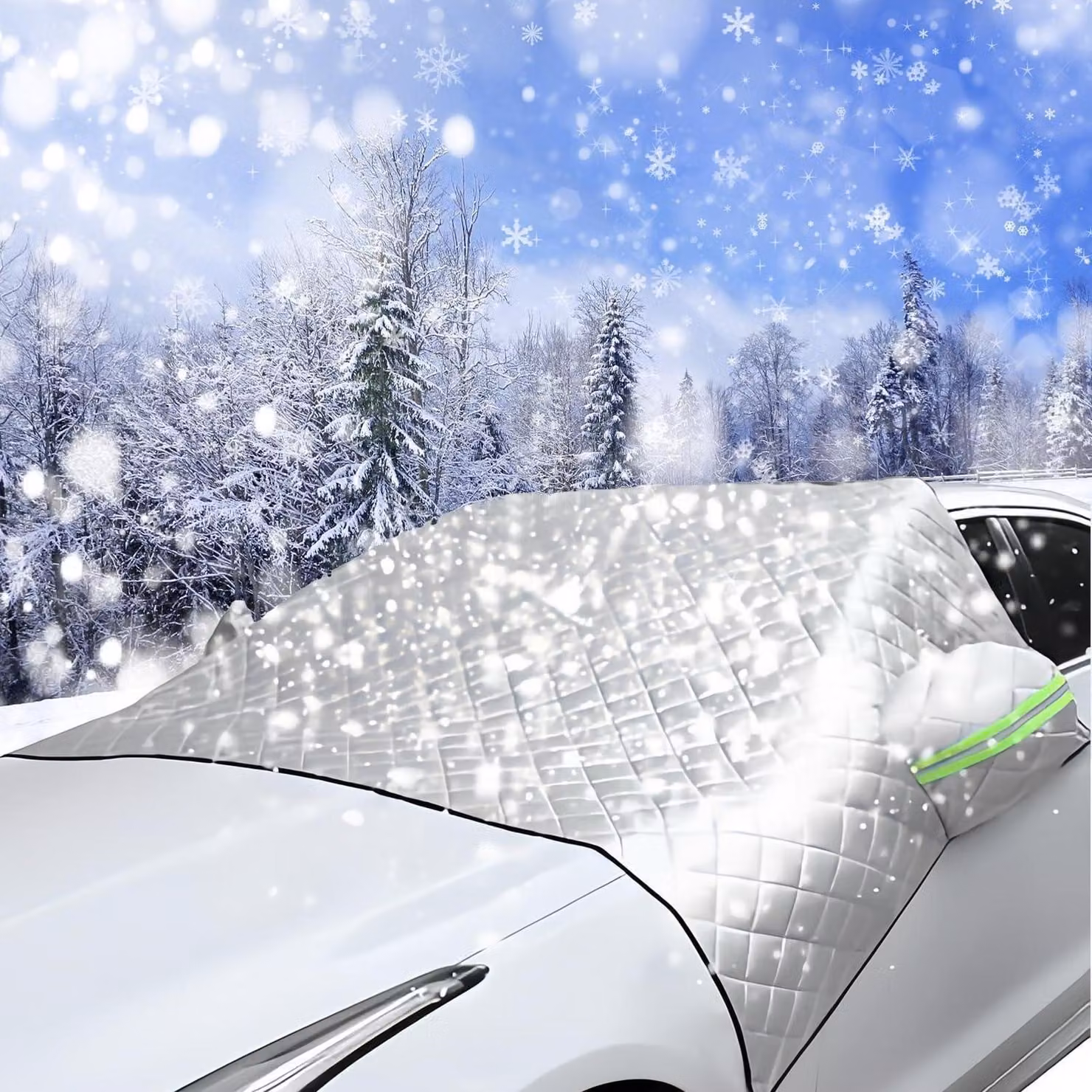 Copertura per parabrezza invernale, copriauto, dimensioni 230x148 cm, a 3 strati, impermeabile, con protezione UV