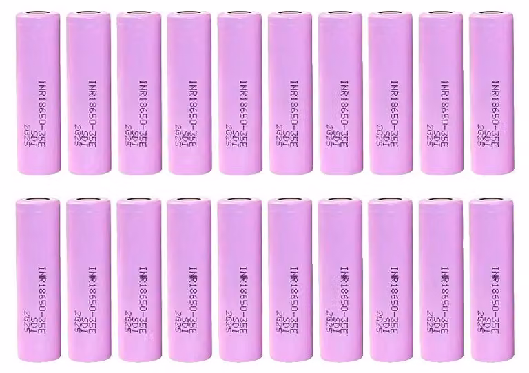 Batteria agli ioni di litio ricaricabile, capacità di 3500 mAh, corrente di scarica di 25 A, confezione da 20 batterie, 3,7 V