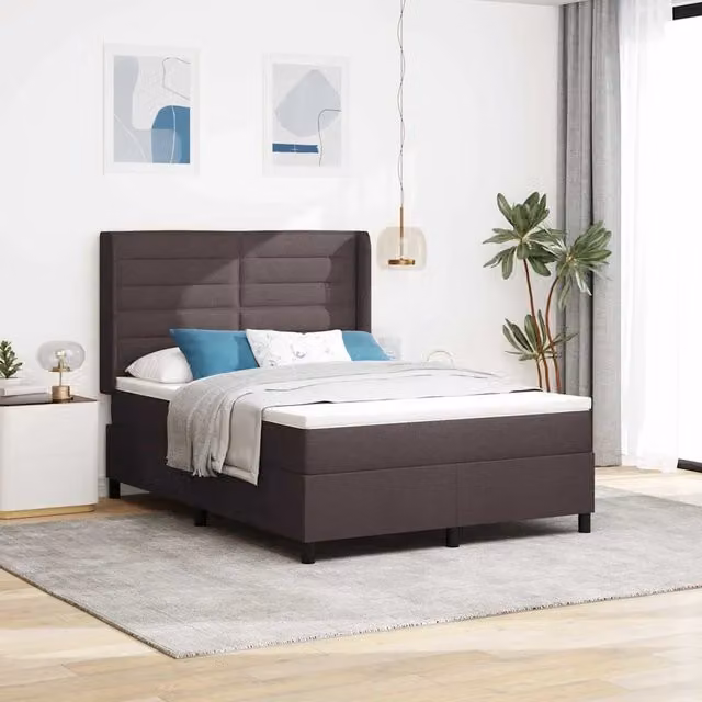 Letto ibrido con materasso vidaXL in tessuto marrone L: 160 cm, P: 200 cm