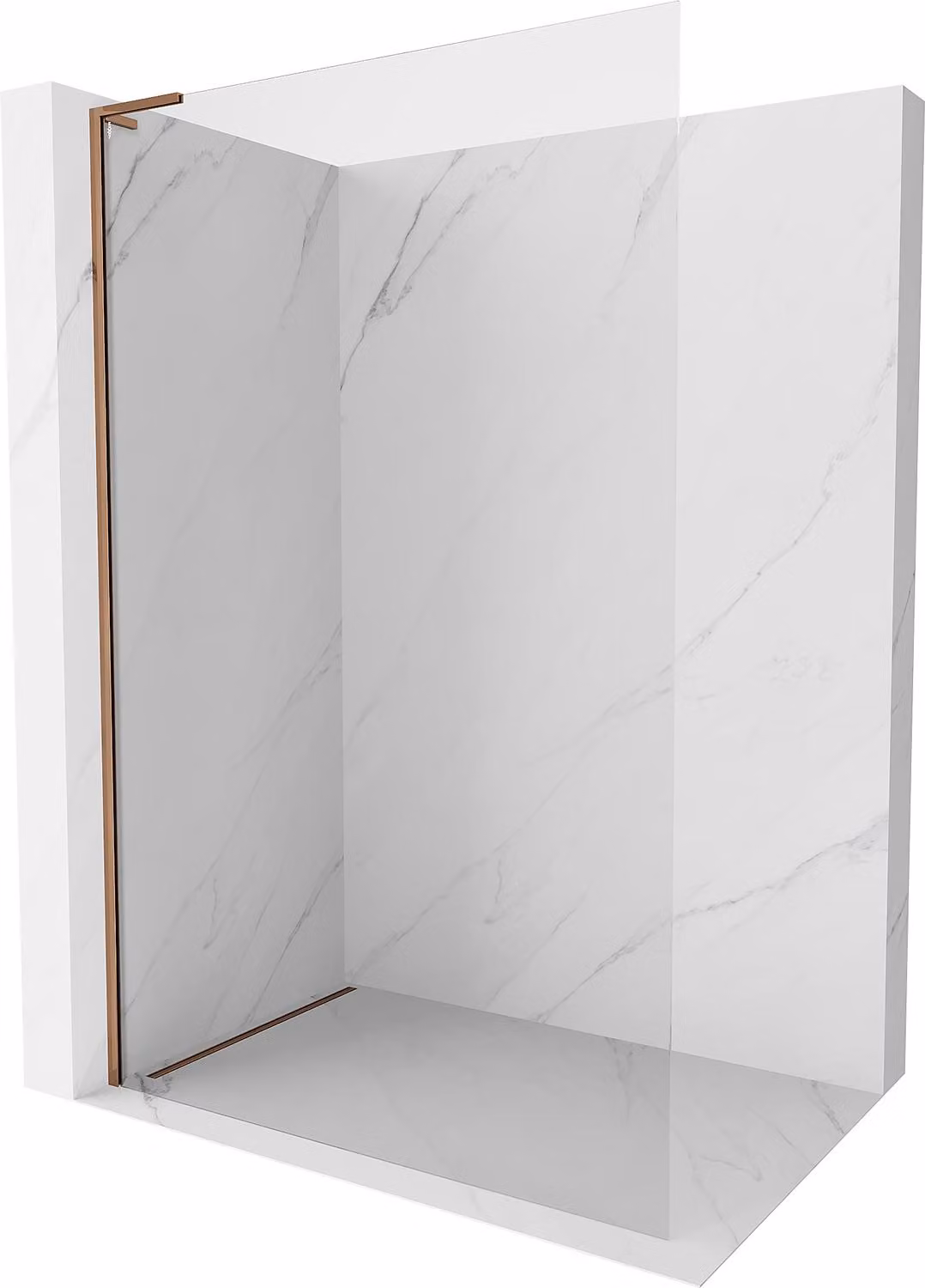 Mexen Kioto-X L Schermo doccia Walk-in 90 x 200 cm, trasparente 10 mm, oro rosa - 800-090-107-60-00-X