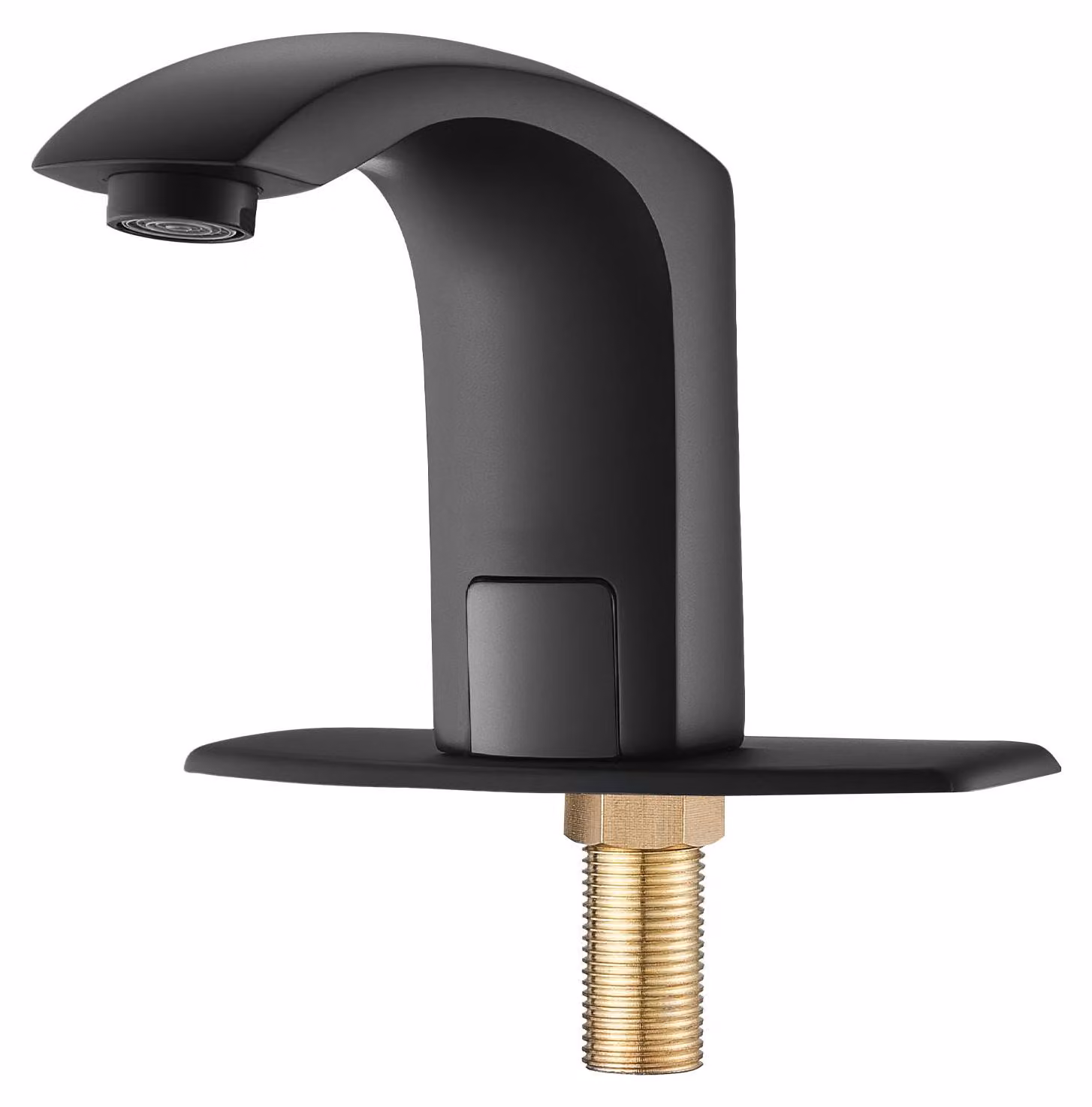 Rubinetto per lavabo senza contatto SucceBuy (nero opaco) per bagno, rubinetto automatico con sensore e regolazione della temperatura, rubinetteria a mani libere alimentata a batteria