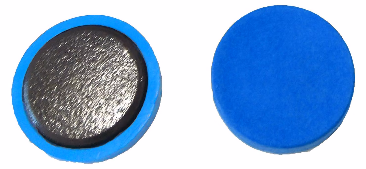 Magneti con rivestimento in plastica, rilevabili dai metalli, confezione da 10 pezzi, dimensioni 3x3 cm