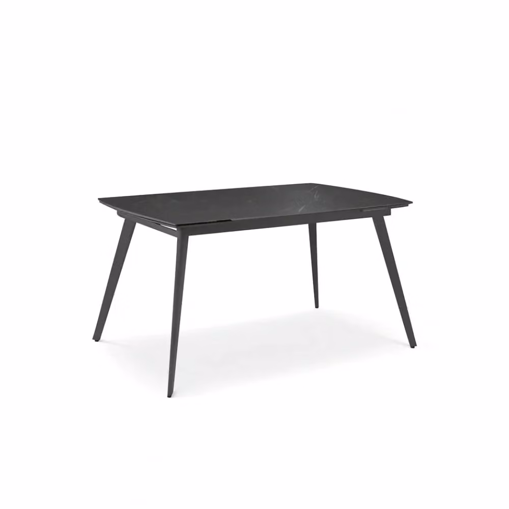 Tavolo da pranzo allungabile George Duzzle in ceramica effetto marmo nero, moderno e rettangolare, L/P: 140-200 x 90 cm, H: 76 cm – 2