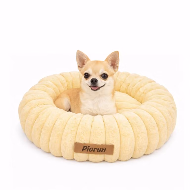 Dogeste Donut cuccia per cane 50 cm rotonda, cuscino morbido e soffice, lavabile, fondo antiscivolo