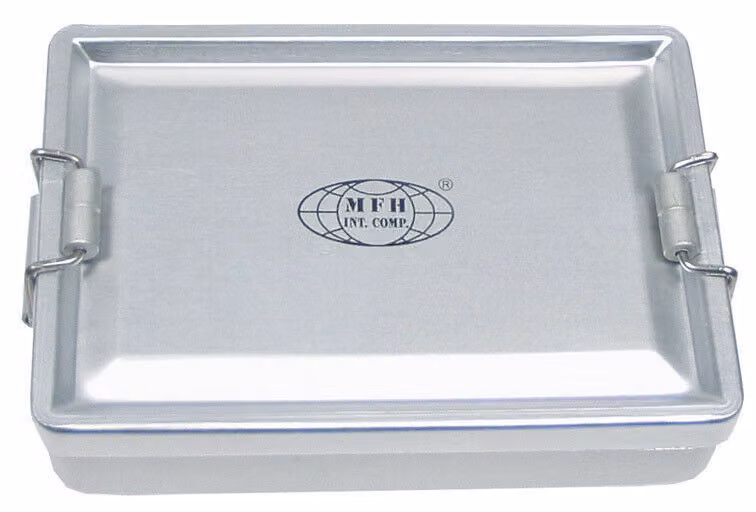 MFH Box, alluminio, impermeabile, colore argento