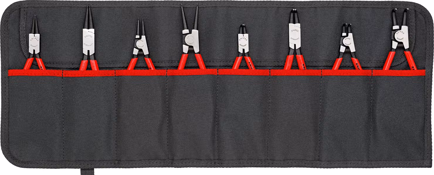 Set di pinze per dadi di sicurezza, 8 pezzi, in custodia a rotelle Knipex | 4003773081562