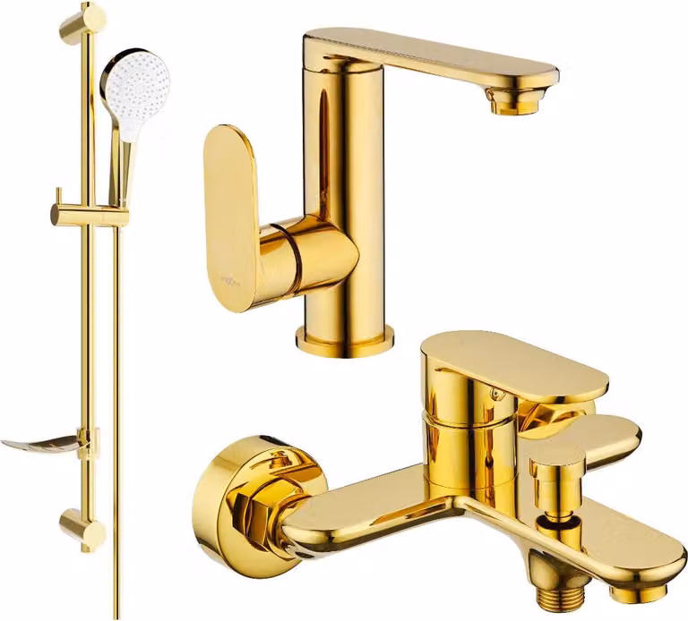 Mexen Milo DF05 set da bagno, oro - 713053DF05-50