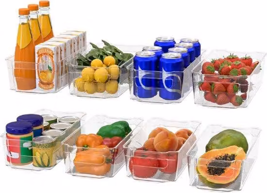 Contenitori trasparenti senza BPA, set da 8 pezzi per la cucina