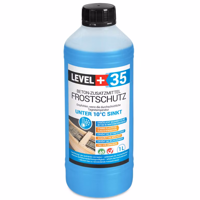 Antigelo Plastificante 1L Additivo per calcestruzzo Level+ Fluidificante per calcestruzzo L+35