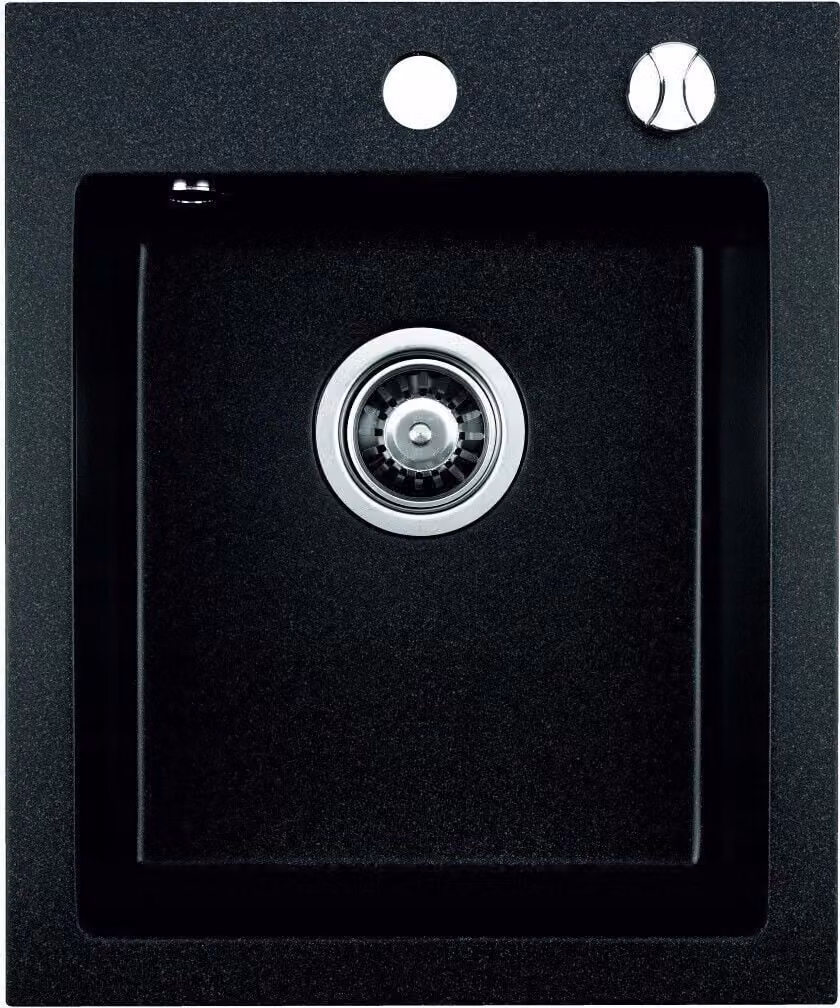 Lavello da incasso Lavello in granito Lavello da cucina Lavello 48,5x40,5; nero