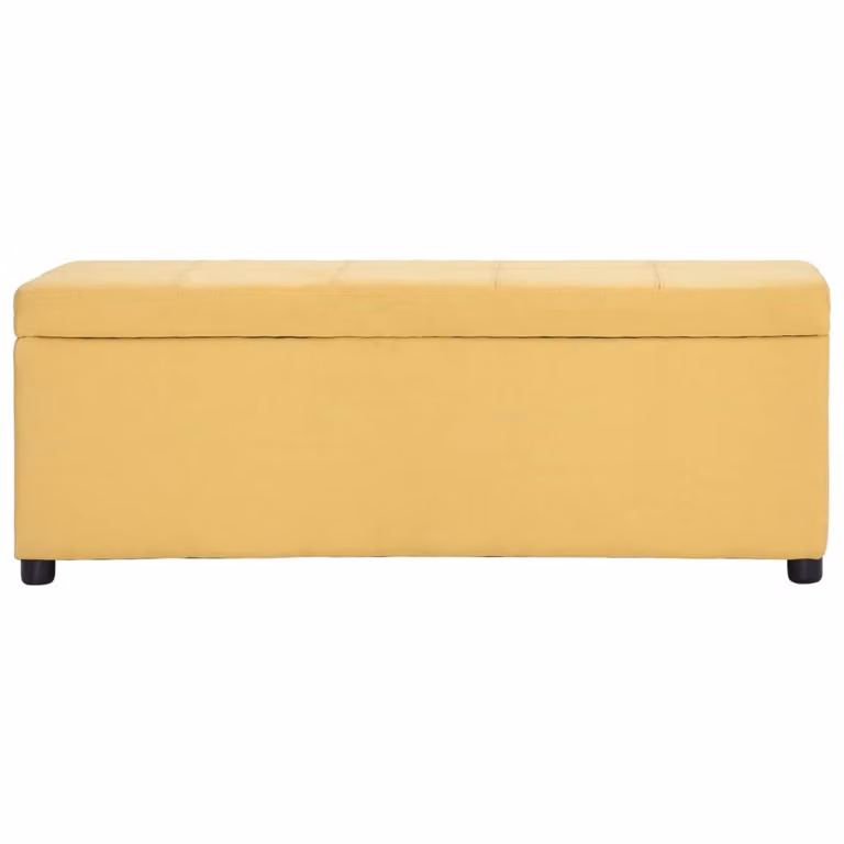 Panca con Vano Portaoggetti 116 cm Gialla in Poliestere