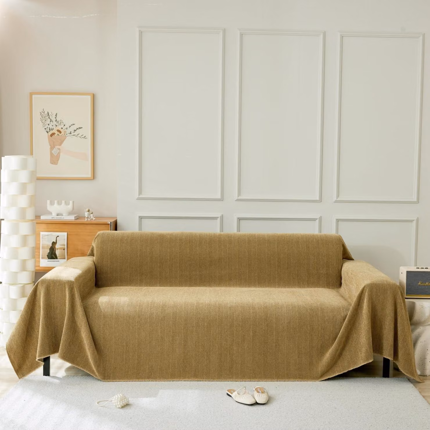 Solidchoice - Coperta in pile colorata per divani, adatta a divani da 1 a 4 posti
