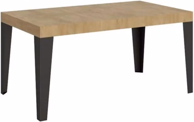 Tavolo allungabile Itamoby Flame Premium colore quercia natura con gambe antracite L: 160-420 cm, P: 90 cm
