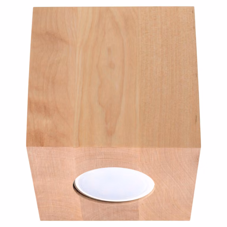 Lampada da soffitto QUAD in legno naturale 1xGU10 10W legna 10x10x10cm Sollux Lighting
