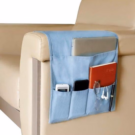 Borsa organizer blu per cellulare, tablet, libri e penne