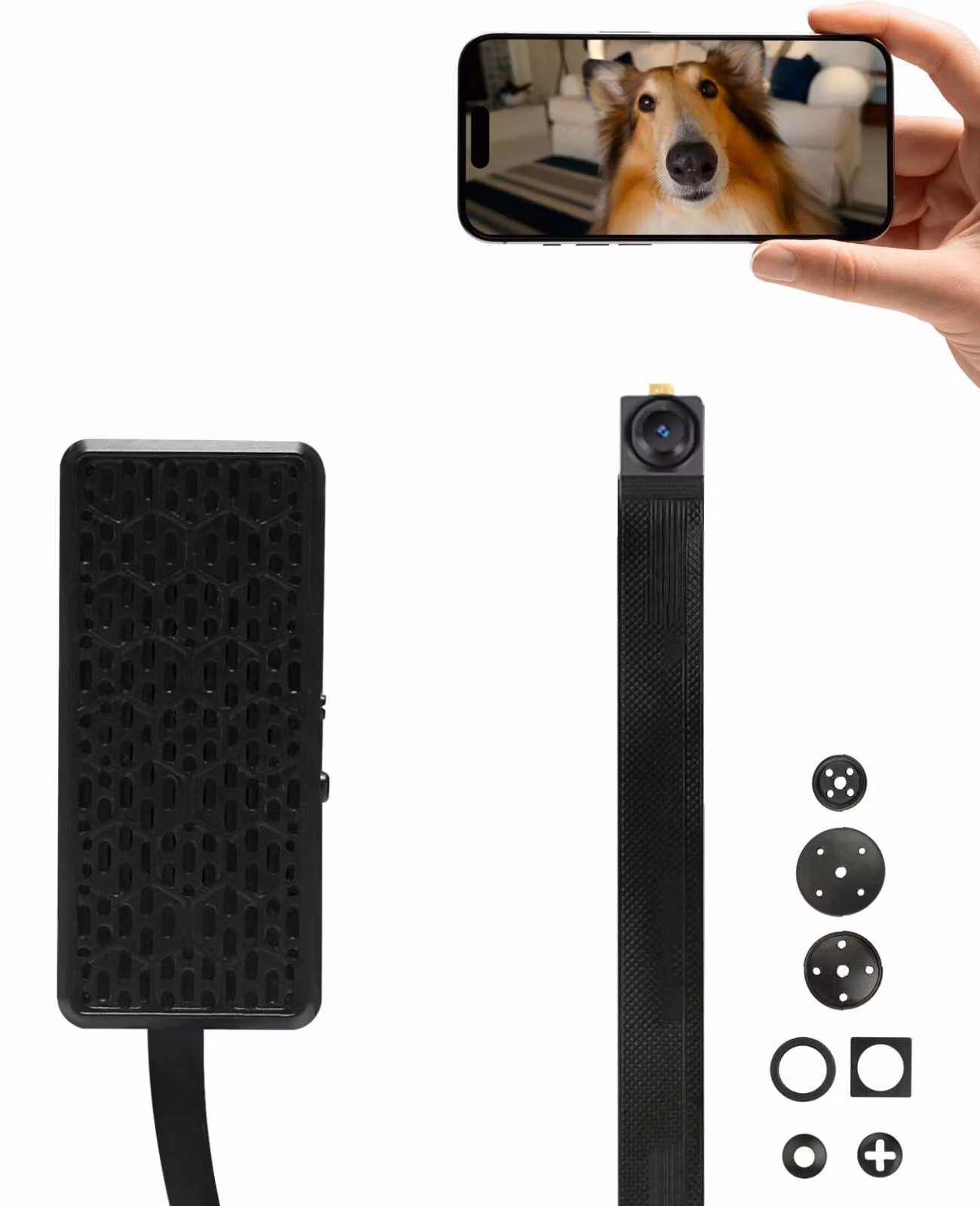 WIWACAM 2 K, telecamera Wi-Fi, batteria da 800 mAh, slot per scheda microSD