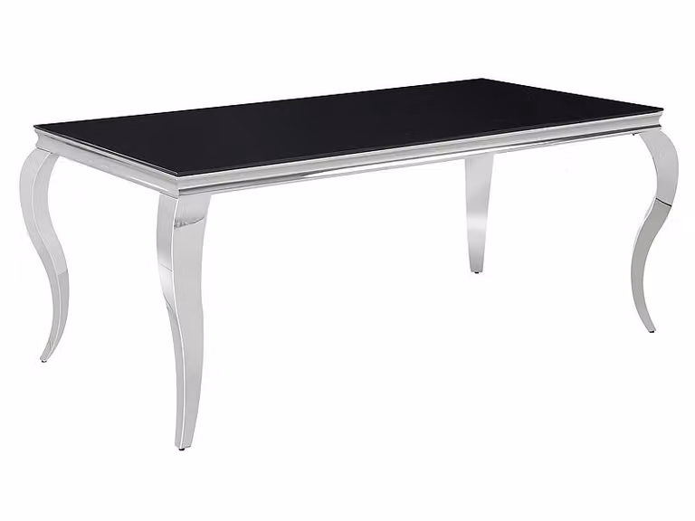 Tavolo da pranzo PREDRAG - 150x90, nero / cromo