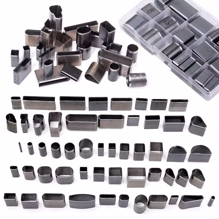 Set di punzoni a foro circolare, 52 pezzi, per pelle e articoli di artigianato, acciaio HSS, durezza HRC-60