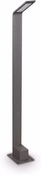 Lampada da terra LED Agos Pt Ideal-Lux, colore antracite, luce bianca calda 3000K, H 80 cm