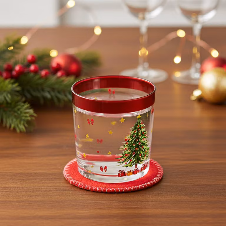 Set di 4 sottobicchieri a forma di cuore KASANOVA, rosso e bianco, Diametro: 10 cm