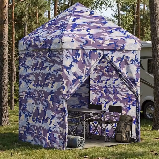 Gazebo Pop-up con 4 Pareti 2 x 2 m Blu Cacciatore 42036829