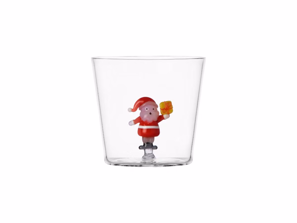 Christmas Tales Tumbler - Babbo Natale con Regalo Giallo