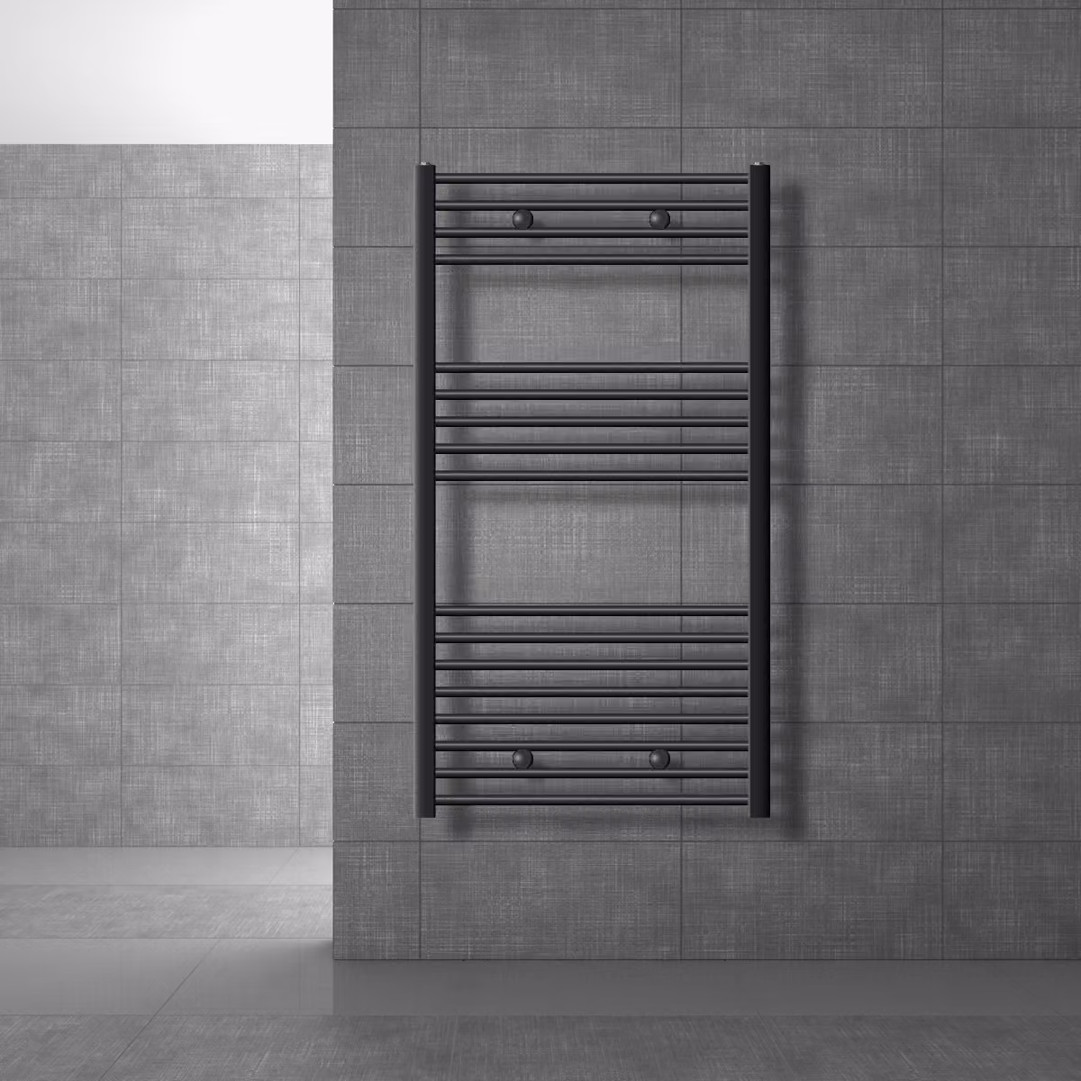 LuxeBath radiatore bagno Sahara - 750 x 1200 mm - antracite - diritto con attacco laterale - radiatore scaldasalviette asciugamani, senza elemento riscaldante
