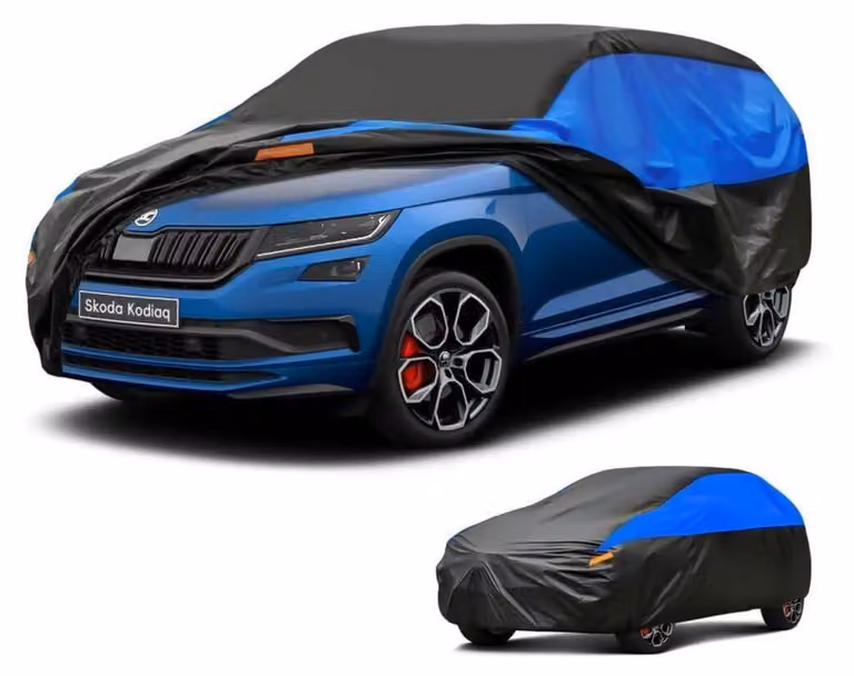 Copertura impermeabile e traspirante per auto, compatibile con Kodiaq (2016-2024), disponibile nei colori nero e blu