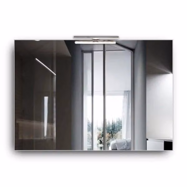 Specchio da bagno rettangolare DOCCIABOX con luce LED, L: 70 cm, H: 100 cm – 2