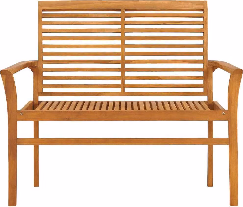 Panchina da Giardino 112 cm in Legno Massello di Teak