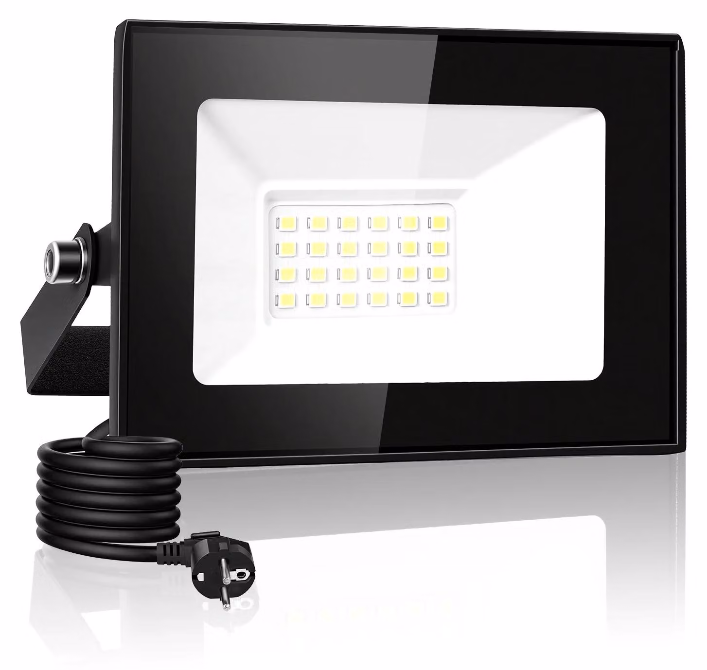 Faretto LED da esterno, 20 W, 3000 K (bianco caldo), 220–240 V, grado di protezione IP66 (resistente all'acqua), confezione da 1 pezzo