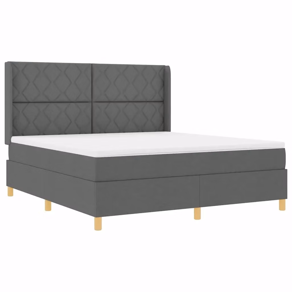 Letto a molle moderno vidaXL in tessuto grigio con strisce LED e porta USB L/P: 180 x 200 cm – 2