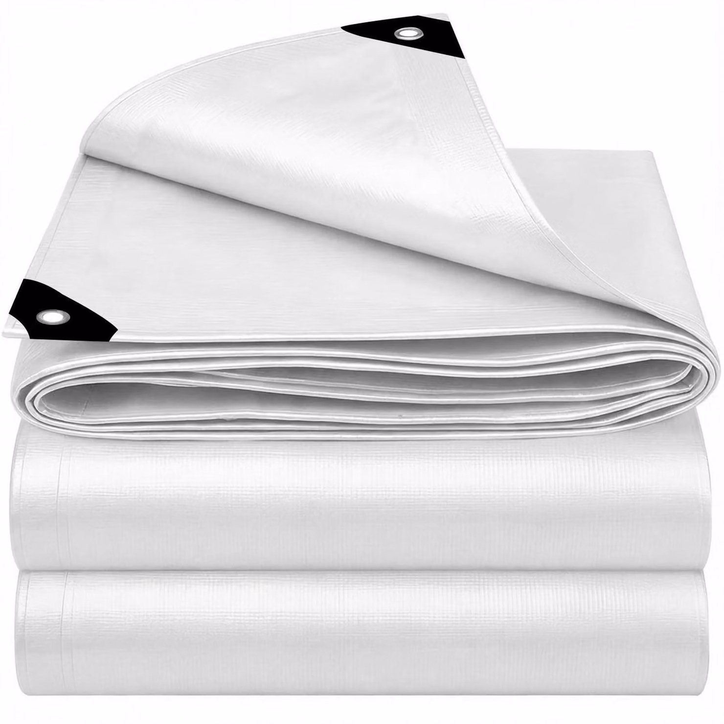 Telo coprioggetto 5x5 metri, impermeabile, con occhielli, stabilizzato contro i raggi UV, colore bianco
