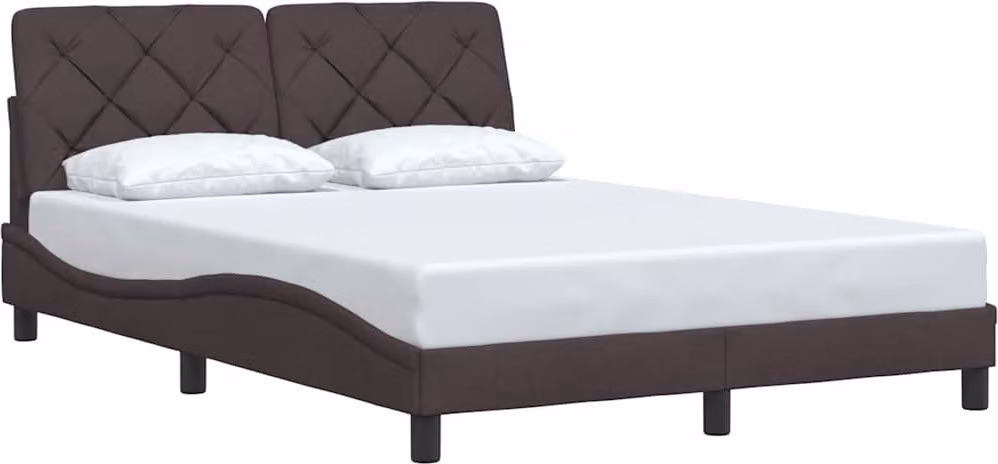 Giroletto senza Materasso Marrone Scuro 140x190 cm Tessuto