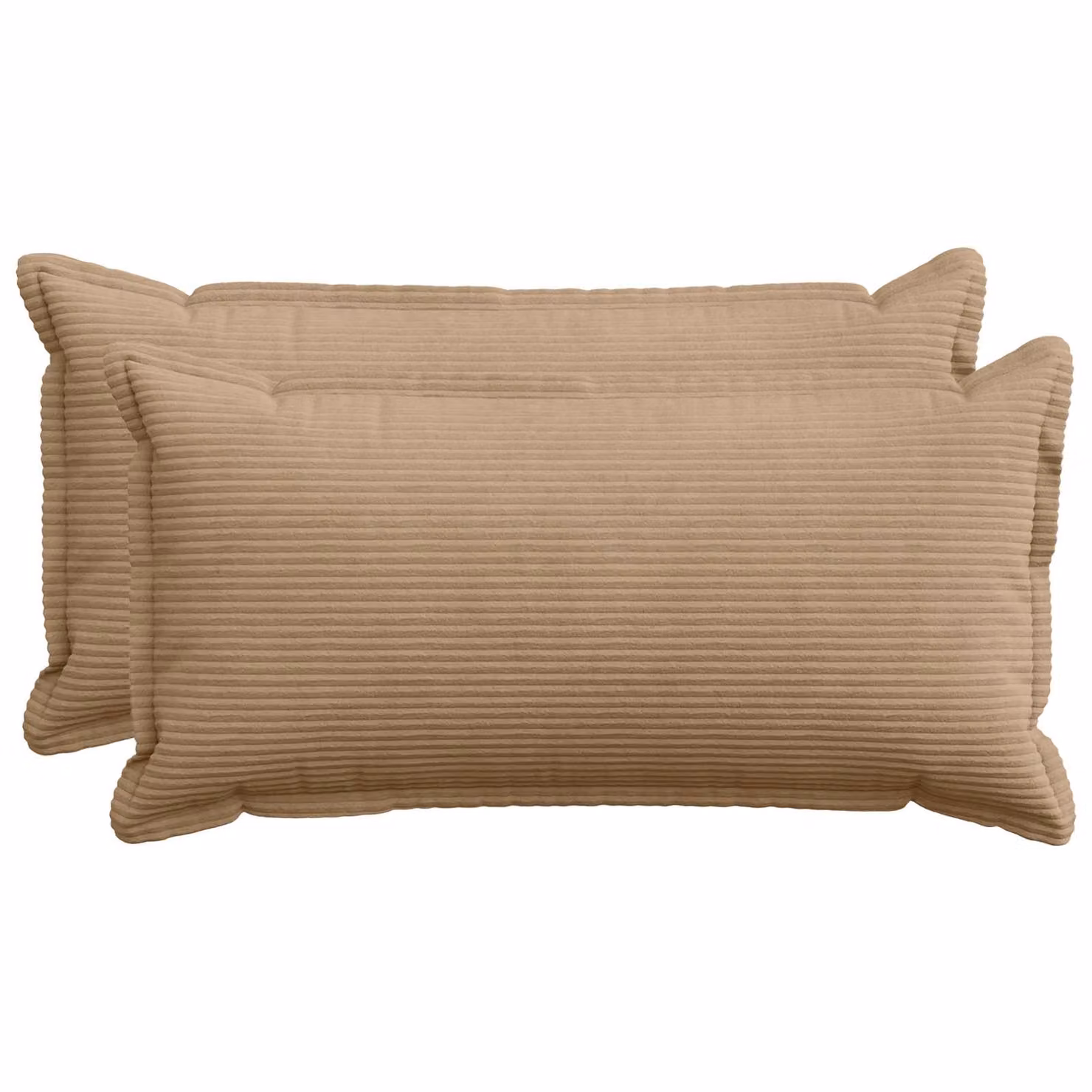 Set di 2 federe vidaXL HOUTEN in velluto a coste marrone, L 40 cm x P 80 cm