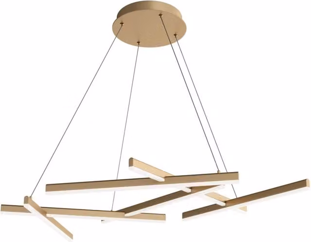 Lampada a sospensione LED Maytoni Line MOD016PL in metallo oro/ottone con altezza regolabile
