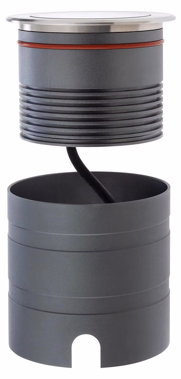 ARELUX XGROUND GRND. RND. REC. - Fissaggio a incasso, rotondo. 1x15W, 24V DC, indice di resa cromatica (CRI) > 80, grado di protezione IP67, angolo di emissione 20x45 gradi, acciaio inossidabile, adatto per ambienti marini, temperatura di esercizio: -3000